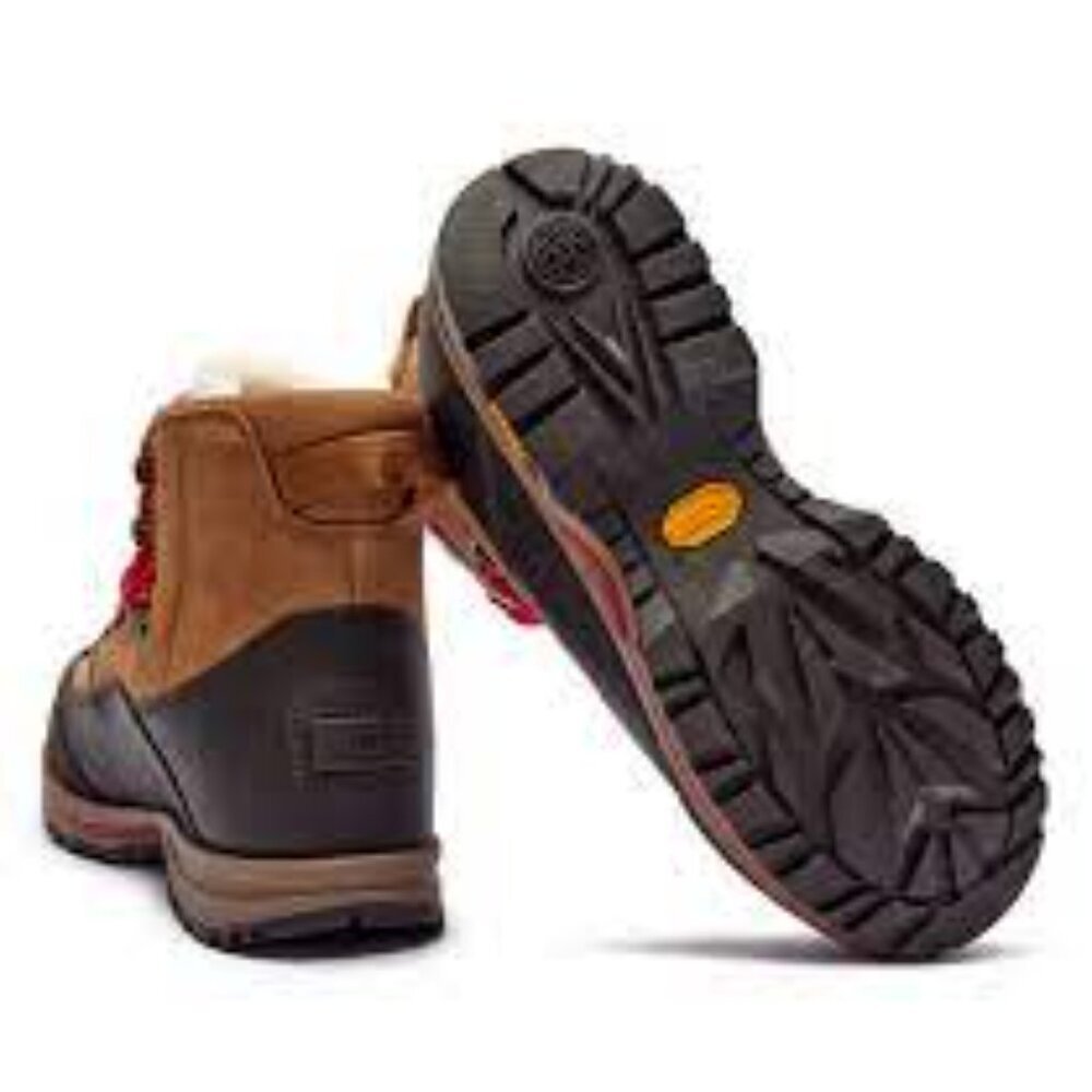 UGG Brecken Lace Up Chestnut Suede Waterproof Boots - Picture 3 of 9
